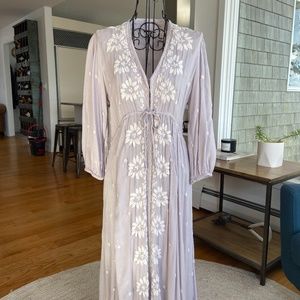 Anthropologie gray maxi Dress